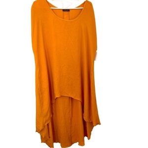 Cha Cha Vente 1X Yellow Orange High-Low Tunic Dress Top Summer Lightweight